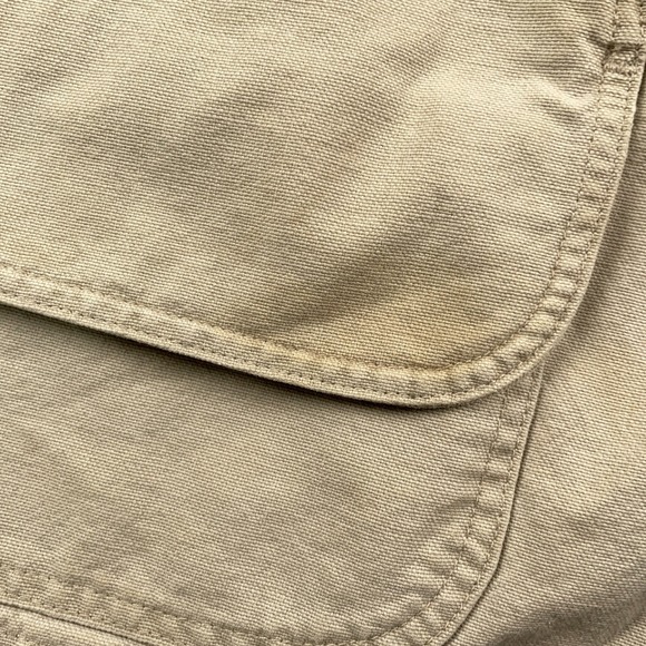 VTG LL Bean Jacket Womens Large Canvas Chore Barn Field Coat Corduroy Collar - Picture 7 of 15